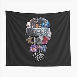 Chris Brown Breezy Bowl Vintage Signature Tapestry