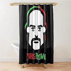 Chris Brown 2020 Green Red Shower Curtain