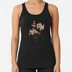 Chris Brown Trippie Middle Finger Vintage Graphic Tee Racerback Cool Hip Hop Streetwear Tank Top