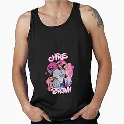 Pink Chris Brown Tank Top