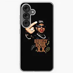 Chris Brown Middle Finger Retro Classic Breezy Soft Case for Galaxy