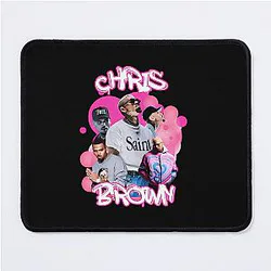 Pink Chris Brown Mouse Pad
