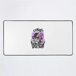 Purple Chris Brown Desk Mat