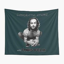 Chris D'elia Official Podcast Sticker Tapestry