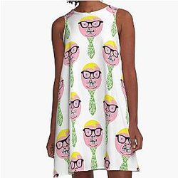 Minimal Chris Farley Matt Foley Face Dress