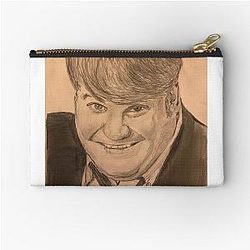Chris Farley Hand Drawn Zipper Pouch