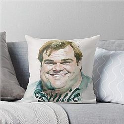 Chris Farley Watercolor Throw Pillow