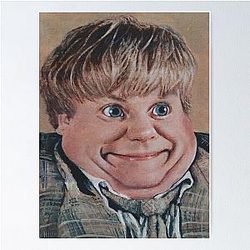 Chris Farley Liquified Tommy Boy Surreal Portrait of Chris Farley by Tyler Tilley Poster