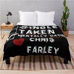 Mentally Dating Chris Farley Throw Blanket