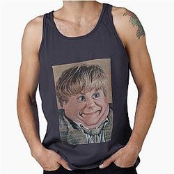 Chris Farley Liquified Tommy Boy Surreal Portrait of Chris Farley Pop Art Tank Top By Tyler Tilley Painting