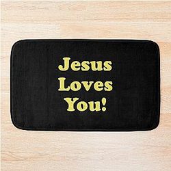 Chris Pratt Jesus Loves You Bath Mat