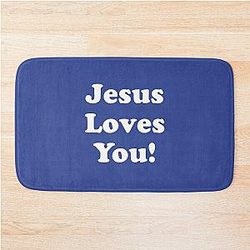 Chris Pratt Jesus Loves You Bath Mat