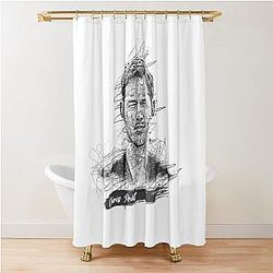Chris Pratt Abstract Sketch Art Shower Curtain