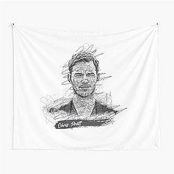 Chris Pratt Abstract Sketch Art, Chris Pratt Tapestry