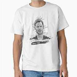 Chris Pratt Abstract Sketch Art, Chris Pratt Classic T-Shirt is shortened to: Chris Pratt Abstract Sketch Art Classic T-Shirt