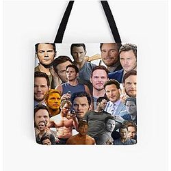 Chris Pratt Photo Collage All Over Print Tote Bag