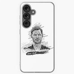 Chris Pratt Abstract Sketch Art, Chris Pratt Samsung Galaxy Soft Case