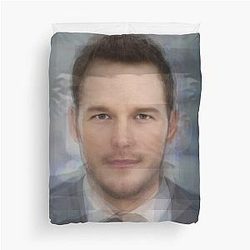Chris Pratt Portrait Duvet Cover