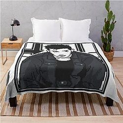 Resident Evil Chris Redfield Pixel Art Throw Blanket