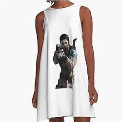 Funny Chris Redfield Resident Evil A-Line Dress