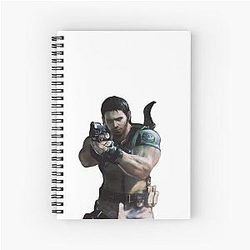 Funny Chris Redfield resident evil Spiral Notebook