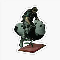 Chris Redfield on a panda sticker