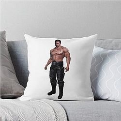 Funny Chris Redfield Resident Evil Throw Pillow