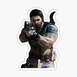 Funny Chris Redfield Resident Evil Sticker