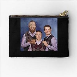Christian McCaffrey and George Kittle Step Brothers Football Meme Zipper Pouch