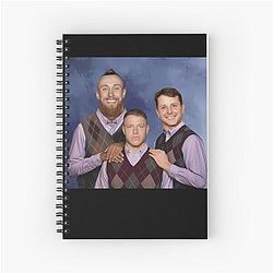 Christian McCaffrey George Kittle Brock Prudy Step Brothers Football Meme Notebook