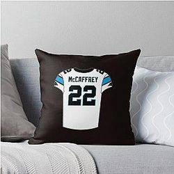 Christian McCaffrey NFL Jersey Throw Pillow