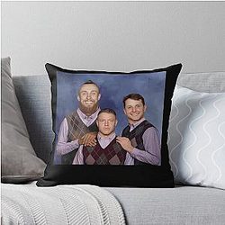 Christian McCaffrey George Kittle Brock Prudy Step Brothers Football Meme Throw Pillow Review