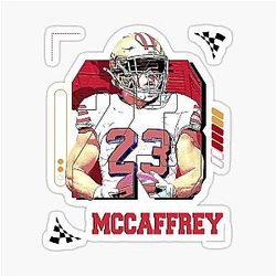 Christian McCaffrey football Player Design Sticker