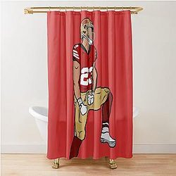 Christian McCaffrey Celebration Shower Curtain
