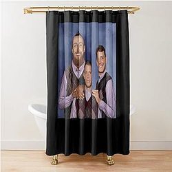 Christian McCaffrey George Kittle Brock Prudy Step Brothers Football Meme Shower Curtain
