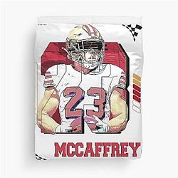 Christian McCaffrey Football Bedding Duvet Cover