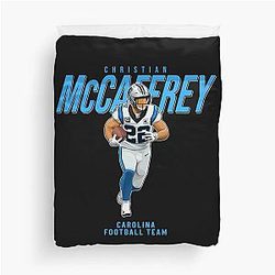 Christian McCaffrey Carolina Football Team Duvet Cover