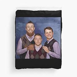 Christian McCaffrey George Kittle Brock Prudy Stepping Brothers Football Meme Duvet Cover