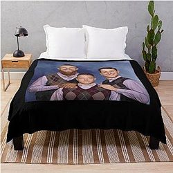 Christian McCaffrey George Kittle Brock Prudy Step Brothers Football Meme Throw Blanket