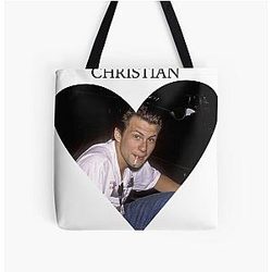 I Am A Christian Slater Fan Over Print Tote Bag