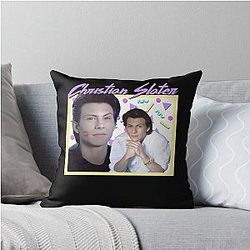 80s Christian Slater Throw Pillow