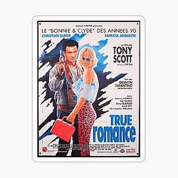 Christian Slater Patricia Arquette Vintage True Romance Movie Gifts Music Fan Sticker