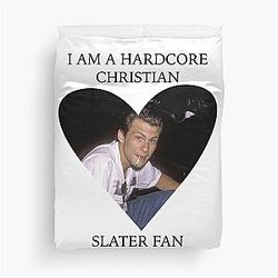 I Am a Hardcore Christian Slater Fan Duvet Cover