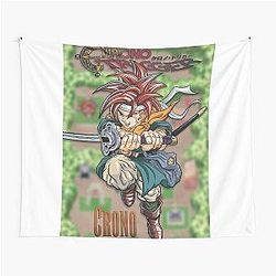 Crono from Chrono Trigger with Vertical Background Tapestry
