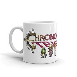 Chrono Trigger White Ceramic Mugs C-Shape Handle Comfortable to Hold