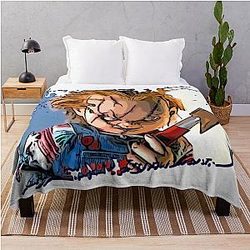 Chucky Child's Play doll throw blanket