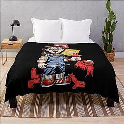 Killer Chucky Cartoon Throw Blanket