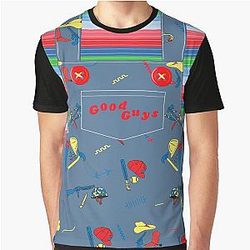 Good Guys Childs Play Chucky Killer Doll Overalls Graphic T-Shirt