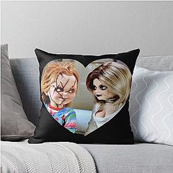 Chucky and Tiffany Throw Pillow
