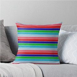 Chucky Striped Chucky Doll Pattern Halloween Special Rainbow Patterns Throw Pillow